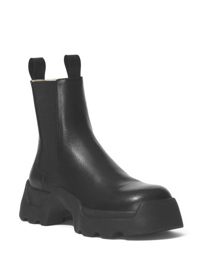 Shop Proenza Schouler Stomp Leather Chelsea Boots In Black