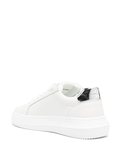 Shop Calvin Klein Low-top Leather Sneakers In White