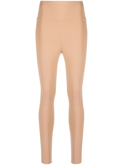Shop Wolford High-waisted Leggings In Neutrals