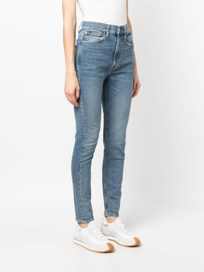 Shop Polo Ralph Lauren Mid-waist Skinny Jeans In Blue