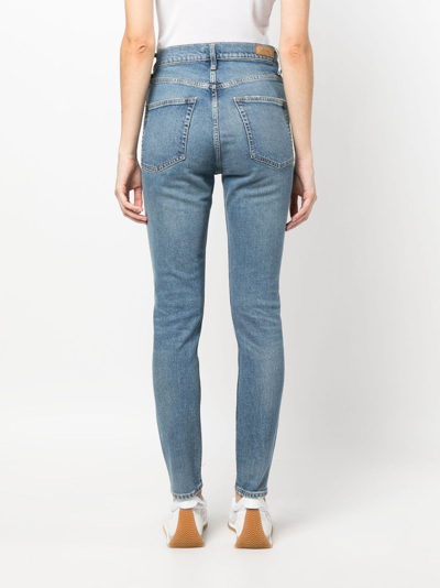 Shop Polo Ralph Lauren Mid-waist Skinny Jeans In Blue