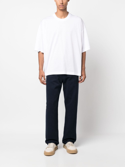 Shop Studio Nicholson Short-sleeve Cotton T-shirt In White