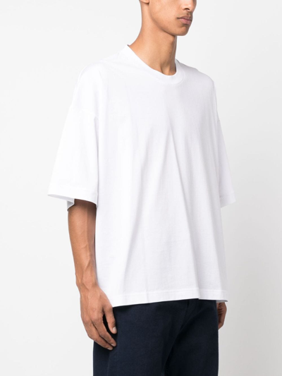 Studio Nicholson White Cotton Piu Over Shirt In White