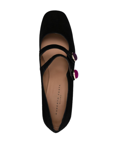 Roberto Festa Halena 50mm Patent-leather Pumps In Black