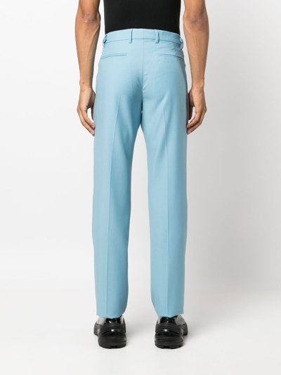 Shop Versace Medusa '95 Tailored Trousers In Blue