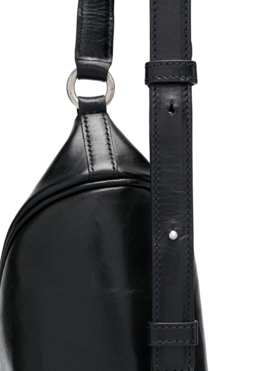 Shop Jil Sander Logo-embossed Leather Belt Bag In Black