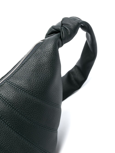 Shop Lemaire Croissant Leather Shoulder Bag In Green