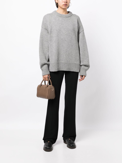 Shop The Row Drop-shoulder Crewneck Jumper In Grey