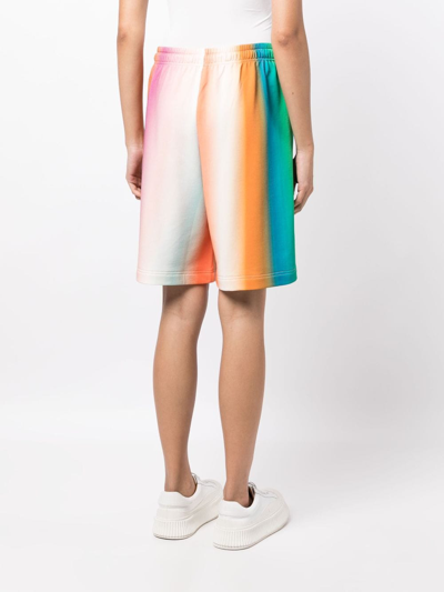 Shop Mira Mikati Mushroom-embroidered Drawstring Shorts In Multicolour