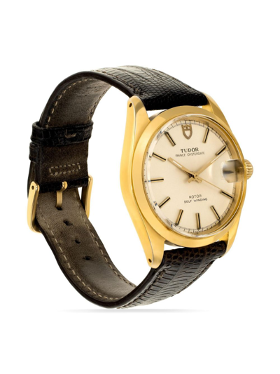 Pre-owned Tudor 1986  Prince Oysterdate 34mm In Gold