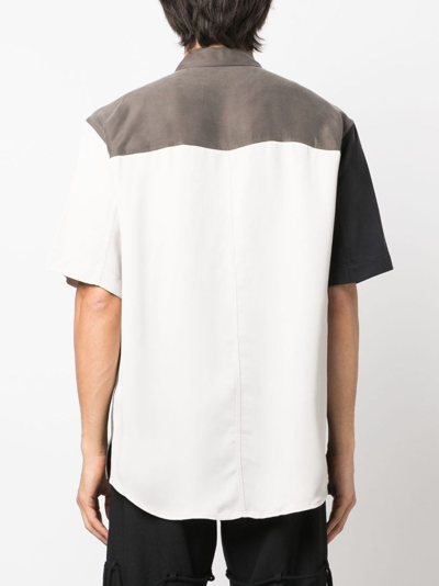 Shop Song For The Mute Colour-block Short-sleeve Shirt In Neutrals