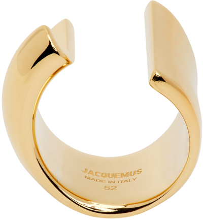 Shop Jacquemus Gold Le Chouchou 'la Bague J' Ring In 270 Light Gold