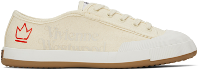 Shop Vivienne Westwood Off-white Animal Gym Sneakers In 223-w0005-b401 Natur