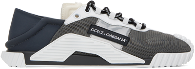 Shop Dolce & Gabbana Gray & Navy Ns1 Sneakers In 8c717 Dk Grey/ivory