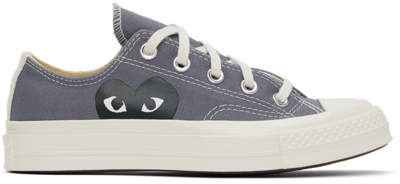 Shop Comme Des Garçons Play Gray Converse Edition Chuck 70 Sneakers In Grey