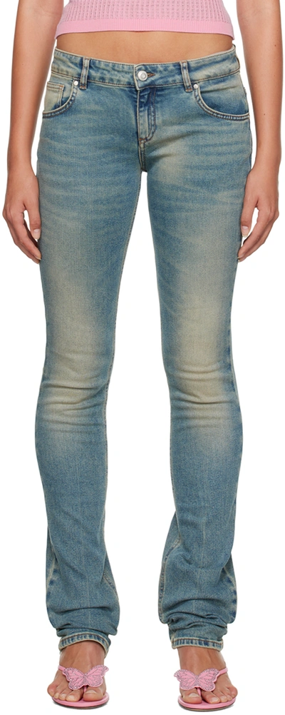 Shop Blumarine Blue Five-pocket Jeans In N0631 Allure