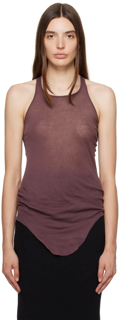 Shop Rick Owens Purple Rib Long Sleeve T-shirt In 33 Amethyst