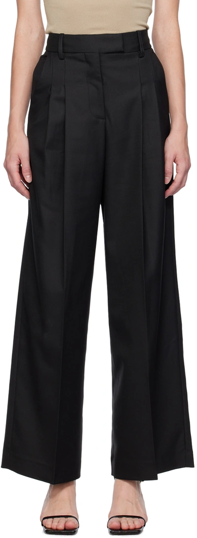 Shop By Malene Birger Black Cymbaria Trousers In 050 Black