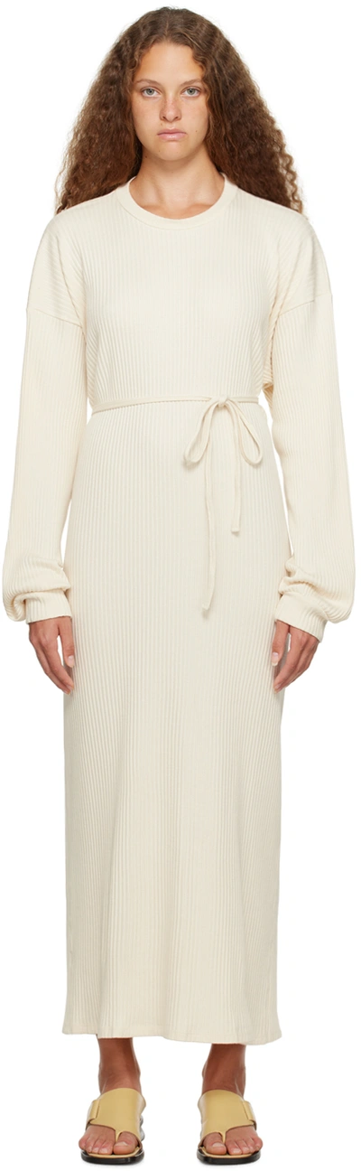 Shop Baserange Off-white Shaw Midi Dress