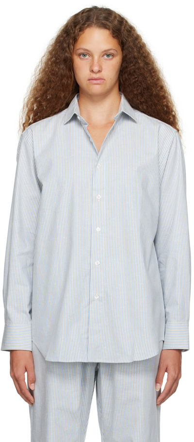Shop Baserange Blue Ole Shirt In Stripe