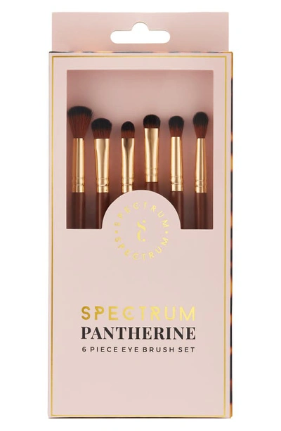 Spectrum Pantherine 6-piece Eye Makeup Brush Set $45 Value In Brown