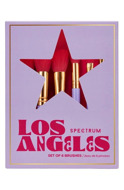 Shop Spectrum Los Angeles Travel Book 6-piece Makeup Brush Set $56 In Purple