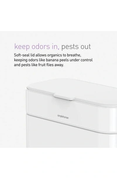 Shop Simplehuman 4l Compost Caddy In White