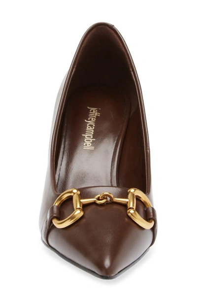 Shop Jeffrey Campbell Happy Hour Pointed Toe Pump In Brown Bronze