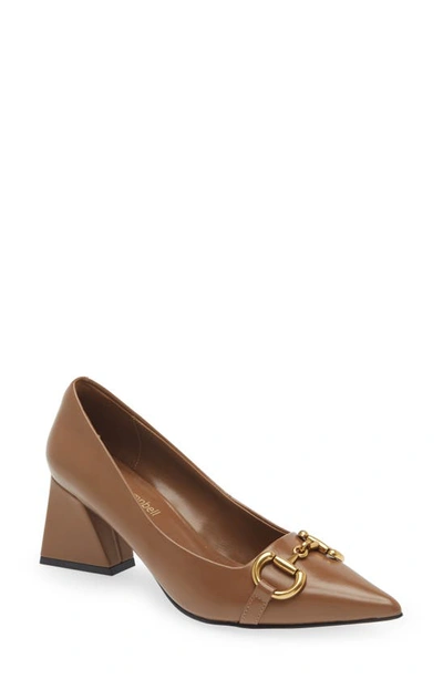 Shop Jeffrey Campbell Happy Hour Pointed Toe Pump In Dark Natural Gold