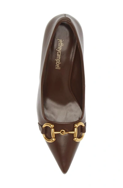 Shop Jeffrey Campbell Happy Hour Pointed Toe Pump In Brown Bronze