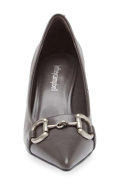 Shop Jeffrey Campbell Happy Hour Pointed Toe Pump In Grey Silver