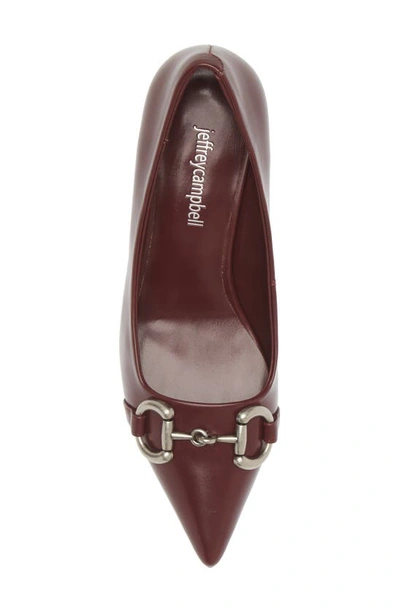 Shop Jeffrey Campbell Happy Hour Pointed Toe Pump In Wine Pewter