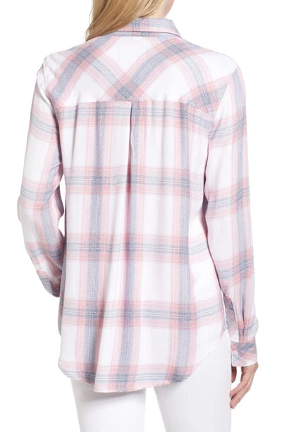 Shop Rails Hunter Plaid Shirt In White/ Peony