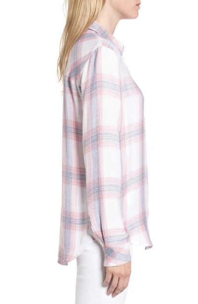 Shop Rails Hunter Plaid Shirt In White/ Peony