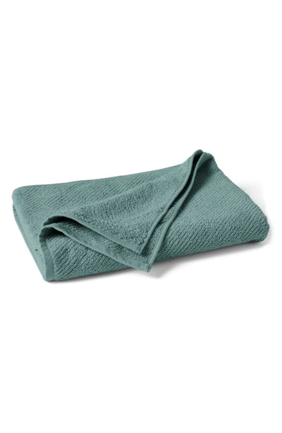 Shop Coyuchi Set Of 4 Air Weight Organic Cotton Towels In Deep Dusty Aqua