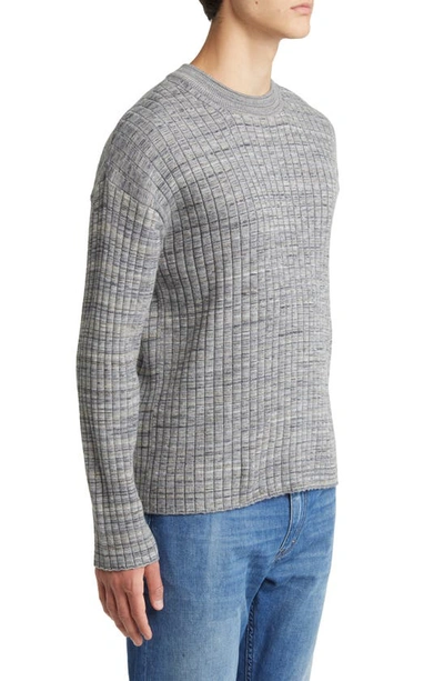 Shop Closed Rib Marl Crewneck Sweater In Ash Grey