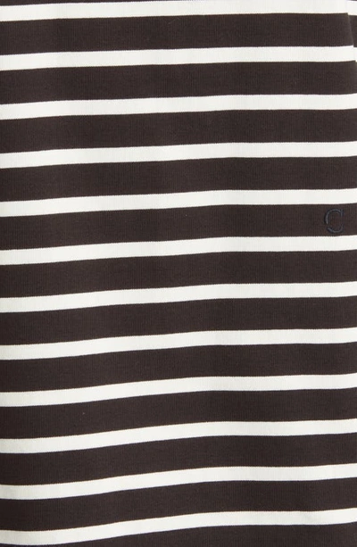 Shop Closed Stripe Organic Cotton T-shirt In Black