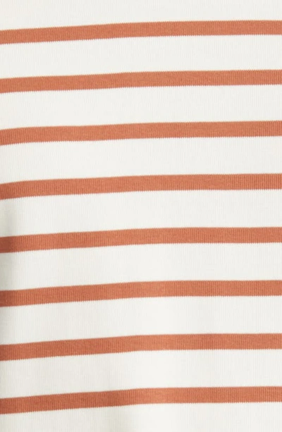 Shop Closed Stripe Long Sleeve Organic Cotton T-shirt In Ecru