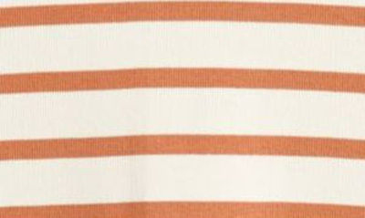 Shop Closed Stripe Long Sleeve Organic Cotton T-shirt In Ecru