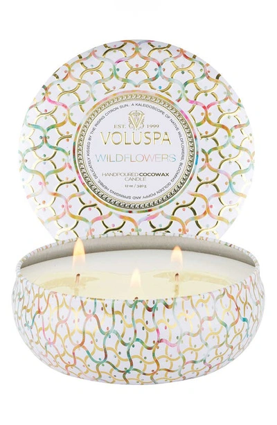 Shop Voluspa Wildflowers 3-wick Tin Candle