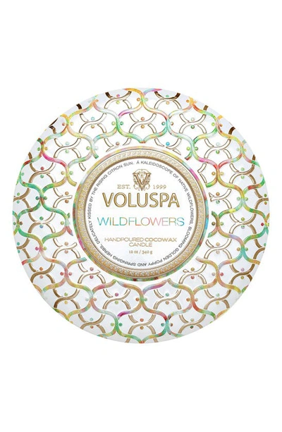 Voluspa Wildflowers 3-wick Tin Candle In Wildflowers