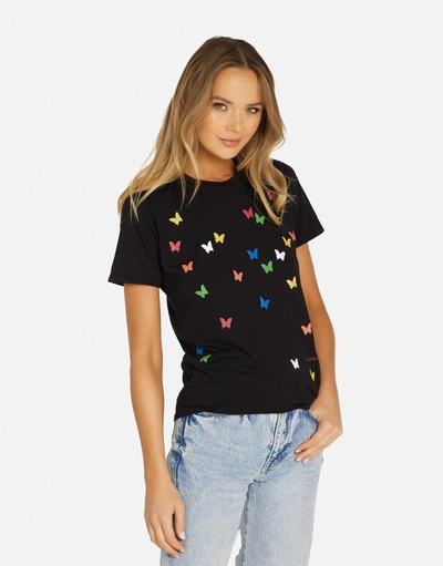 Lauren Moshi Croft Mini Butterflies In Black