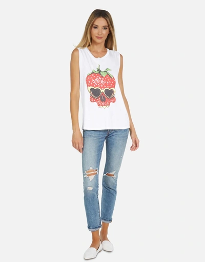 Lauren Moshi X Kel X Strawberry Skull In White