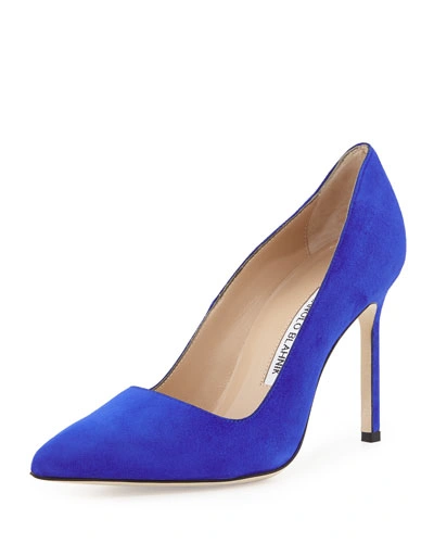 Chaussures Manolo Blahnik BB 105 Talons - Cobalt Suédé, Tailles 40,5 & 41,5 - Neuf Avec Boîte