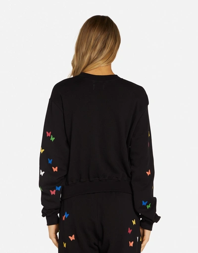 Lauren Moshi Spalding Mini Butterflies In Black