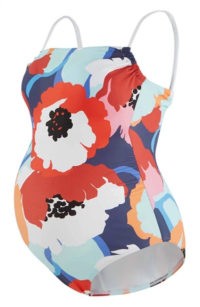 Shop Cache Coeur Poppy One-piece Maternity Swimsuit In Multi