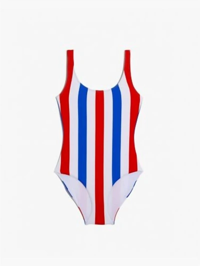 Shop Onia Patriotic Kelly One Piece In Red/white/blue Striped In Multi