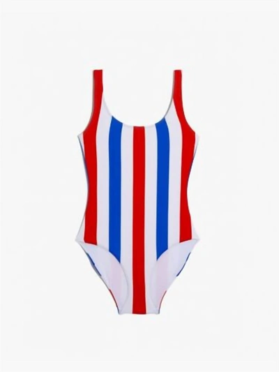 Onia Patriotic Kelly One Piece In Red/white/blue Striped In Multi