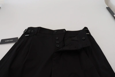 Shop Dolce & Gabbana Black Cotton Chino Formal Men's Pants