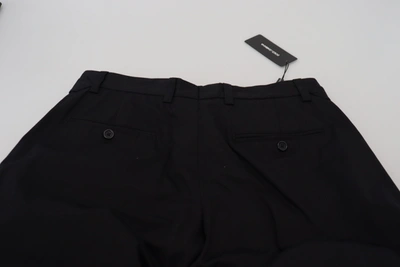 Shop Dolce & Gabbana Black Cotton Chino Formal Men's Pants